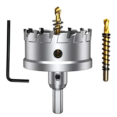 Abbildung von ASNOMY 80mm Lochsäge Hartmetall Bohrer, Metall TCT Bohrer Lochsägen ideal für Löchern in Edelstahl, Eisen, Holz, Kunststoff
