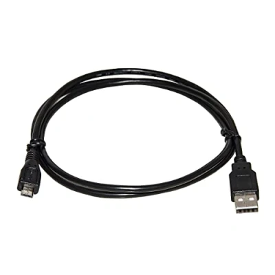 Abbildung von LINK LKCM30 USB 2.0 Micro B Kabel aus Kupfer zum Laden und Datenaustausch Smartphones Tablets, Schwarz, 3 m