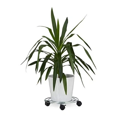 Abbildung von relaxdays Blumentopfuntersetzer Pflanzenroller mit Bremse