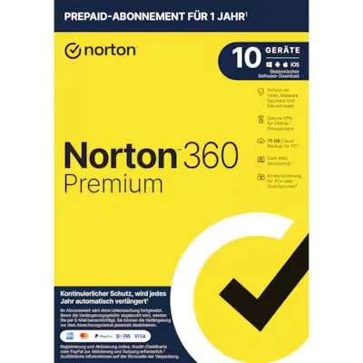 Abbildung von Norton 360 Premium [10 Geräte 1 Jahr 75GB]