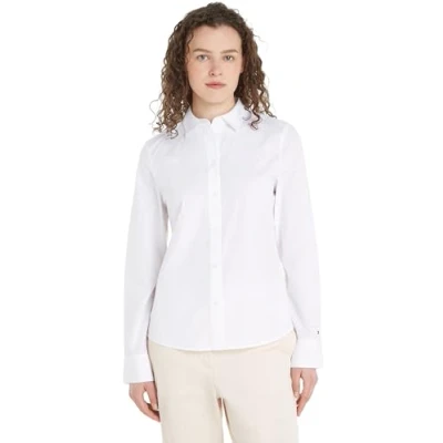 Abbildung von Tommy Hilfiger Regular Hemdbluse, Damen, Größe: 38, Optic white