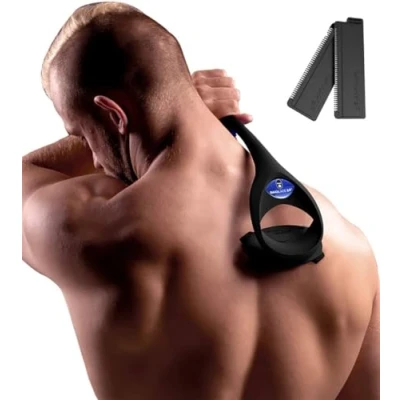 Abbildung von baKblade 2.0 Plus Rückenrasierer Herren Ergonomischer Rückenhaarentferner für Männer Brust &amp; Rücken Haarentfernung auch Armen, Beine Bauch Body Shaver Men