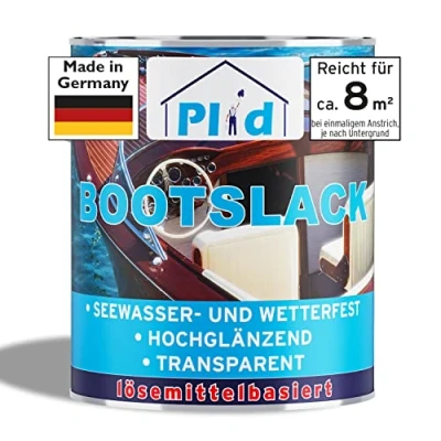 Abbildung von plid Klarlack Bootslack Parkettlack Holzlack Schiffslack Holzschutzfarbe, Schnelltrocknend