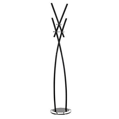 Abbildung von Alco Albert 2876 11 Garderobenständer aus Metall, ca. 182 x 37 cm, schwarz