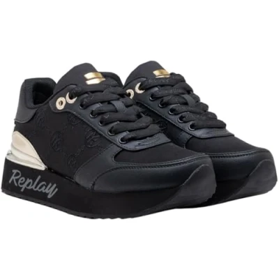 Abbildung von Replay PENNY HARD Plateausneaker, Freizeitschuh, Halbschuh, Schnürschuh mit Metallic an der Ferse