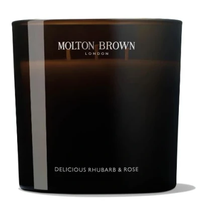 Abbildung von Molton Brown Duftkerze Delicious Rhubarb &amp; Rose Luxury 3 Wick Scented Candle r 600 g