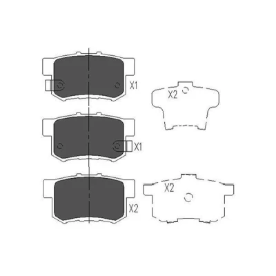 Abbildung von KAVO PARTS KBP 2008 Bremsbelagsatz mit akustischer Verschleißwarnung HONDA: CIVIC 7 Hatchback, Jazz 3 Schrägheck, Accord Limousine