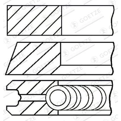 Abbildung von GOETZE ENGINE 08 103007 00 Kolbenringsatz 78,8 0,5 AUDI: A4 B5 Limousine, B6 Avant, VOLKSWAGEN: Passat GP Variant