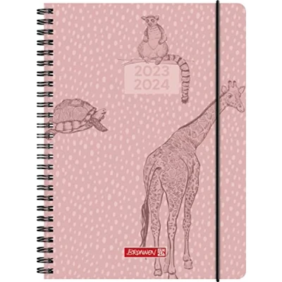 Abbildung von BRUNNEN Schülerkalender „Wild Animals“ 2023/2024 2 Seiten = 1 Woche A5 natur
