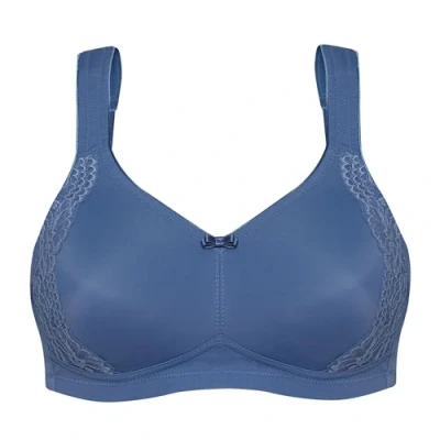 Abbildung von Susa Minimizer BH Damen ohne Bügel I London BHS mit Schnittform, verkleinert die Brüste optisch Gemoldete Cups, breite Träger royal Blue 90D