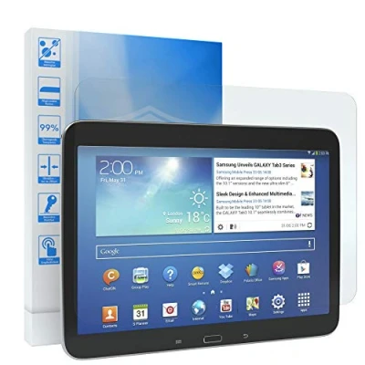 Abbildung von EAZY CASE Displayschutzfolie kompatibel mit Samsung Galaxy Tab 3 10.1&quot; Displayschutz Glas 10,1 Zoll Glasfolie 9H Härte 0,3mm dünne Tabletschutzfolie Tablet Schutzglas Folie Transparent Ultra Klar