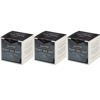 Abbildung von Flaky Sea Salt Meersalzflocken Speisesalz Meersalz grob mineralhaltiges, isländisches (3 x 250 g)