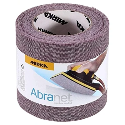 Abbildung von Mirka Abranet Netz Schleifrolle 115 mm x 10 m Klett / Korn P400 1 Rolle zum Schleifen von Holz, Spachtel, Lack, Kunststoff 545BY001413R