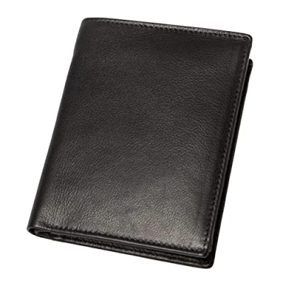 Abbildung von Alassio 42245 Geldbörse im Hochformat, Herren und Damen Portemonnaie aus Echtleder mit Münzfach, 2 Scheinfächer 7 Kartenfächer für Kreditkarten, Brieftasche in schwarz, ca 12 x 9,5 cm