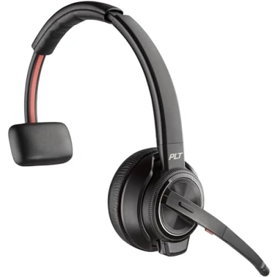 Abbildung von Poly Bluetooth DECT Headset Savi W8210 Monaurale Tragevariante (mit USB) in Schwarz, Mono