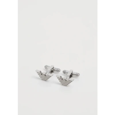 Abbildung von Emporio Armani Eagle Manschettenknopf silvercoloured, Herren, Größe: One Size, Silver coloured