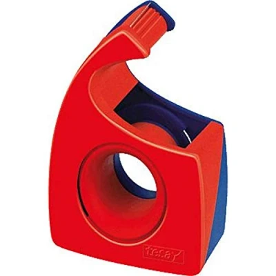 Abbildung von tesa Easy Cut Hand Abroller bis 10m x 19mm rot blau