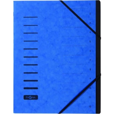 Abbildung von Pagna 5 x Ordnungsmappe 12 Fächer blau