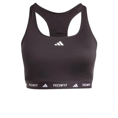 Abbildung von adidas PowerReact Techfit Bra (Plus Size), Damen Bralette, Schwarz,