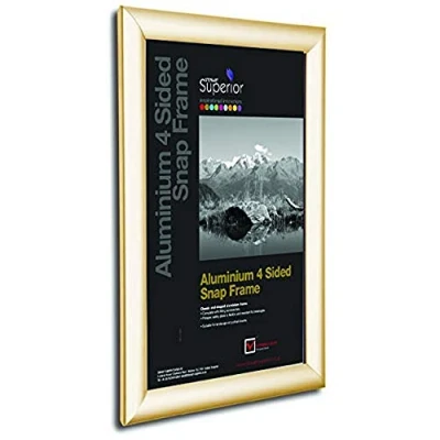 Abbildung von Seco Schnapprahmen, A4, Aluminium, 4 seitig, 25 mm, Aluminium Cremefarben