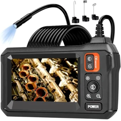 Abbildung von Daxiongmao Endoskopkamera Mit Licht, Ip67 Wasserdichtes Endoskopkamera, 1080 HD Inspektionskamera, Endoskop Rohrreiniger, Handy, 16.5ft Rohrreinigungsspiraler, Gadgets Für Männer(4.3&quot;)