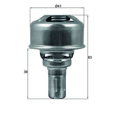 Abbildung von MAHLE ORIGINAL TX 174 86 Kühlwasserthermostat 41 ohne Dichtung RENAULT: CLIO 1, Super 5 Schrägheck, 19 II Schrägheck