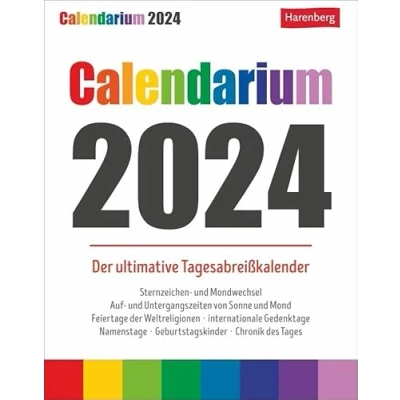 Abbildung von Calendarium Tagesabreißkalender 2024. Wissens Kalender für jeden Tag: Jahrestage, berühmte Geburtstagskinder, Namenstage, Feiertage aus aller Welt: Der ultimative