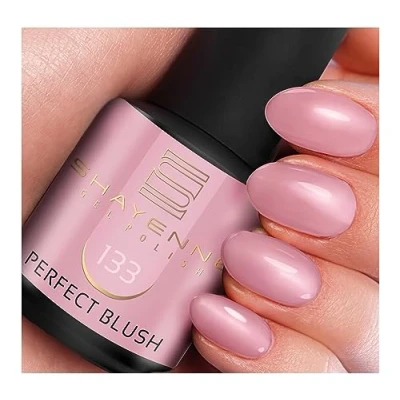 Abbildung von SHAYENNE Shellac Gel Nagellack 15 ml für UV LED Lampe 133 Perfect Blush Lila Violett MADE in GERMANY Nail Polish for Lamp Nagel