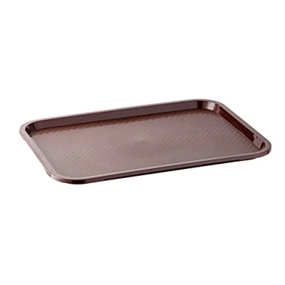 Abbildung von APS Fast Food Tablett, bruchsicheres und spülmaschinenfestes Serviertablett, Made in Germany, 35 x 27 cm, Höhe 2 braun