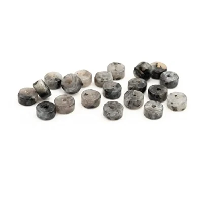 Abbildung von Vintageparts Heishi Perlen aus Labradorite 2x4mm 20 Stück zum Schmuck selber basteln