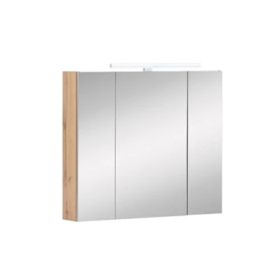 Abbildung von Schildmeyer Spiegelschrank Duo 146541, Eiche Landhaus Dekor, 80 x 16 74,7 cm