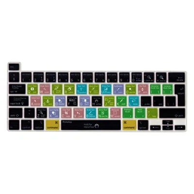 Abbildung von MiNGFi Photoshop Silikon Tastatur Schutz Abdeckung für MacBook Pro 16&quot; M1 (2019+) Modell A2141 13&quot; (2020+) A2338 A2289 A2251 EU/ISO Tastaturlayout Transparent