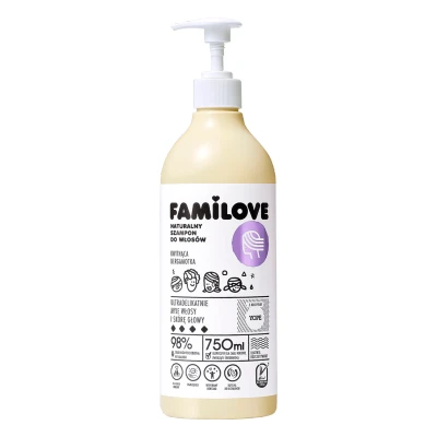 Abbildung von YOPE FAMILOVE Shampoo für alle Haartypen 98% natürliche Inhaltsstoffe 750ml