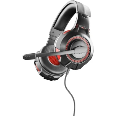Abbildung von Music Sound Bügelkopfhörer Mit Kabel Over Ear Gaming On Headset und eingebautem Mikrofon 3,5 mm Klinkenstecker Empfindlichkeit von 116dB Frequenz 20Hz 20.000Hz, Schwarz