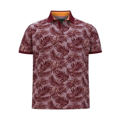 Abbildung von Charles Colby EARL Angus Poloshirt, Herren, Größe: XL, Rot gemustert