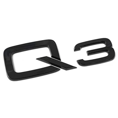 Abbildung von Audi 83A071803 Schriftzug Q3 Logo Schwarz Tuning Exclusive Black Edition Emblem Selbstklebend