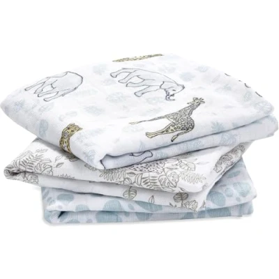 Abbildung von aden + anais musy Spucktücher, Mulltücher Set für Neugeborene &amp; Kleinkinder aus 100% Baumwoll Musselin, Mehrzweck Babytücher Mädchen Jungen, 70x70cm, 3er Pack, Jungle