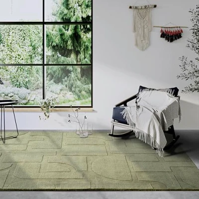 Abbildung von Villeroy &amp; Boch Wollteppich &quot;Alexis&quot;, rechteckig, Handgewebt, Wolle, Natur, Wohnzimmer, Geometrie, Boho, Design