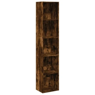 Abbildung von vidaXL Bücherregal Räuchereiche 40x30x189 cm Holzwerkstoff, 1 tlg.