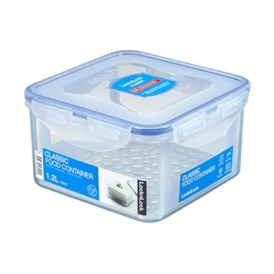 Abbildung von LOCK &amp; Vorratsdose quadratisch, 1,2 l mit Serviereinsatz 155 x 87 mm, Kunststoff