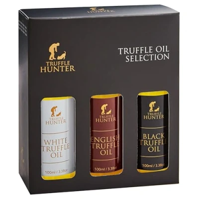 Abbildung von TruffleHunter Premium Trüffelöl Set mit Englischen, Schwarzen und Weißen Trüffeln 100 ml x 3