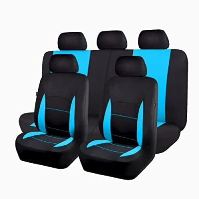 Abbildung von Flying Banner Sitzbezüge Auto Universal Set (Vollständige Reihe, Mintblau und Schwarz)