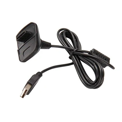 Abbildung von USB Kabelstecker für Xbox 360 Wireless Controller, Schwarz