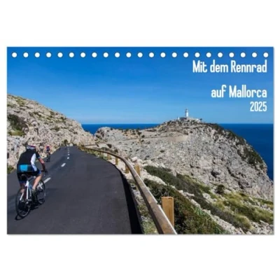 Abbildung von Mit dem Rennrad auf Mallorca (Tischkalender 2025 DIN A5 quer), CALVENDO Monatskalender