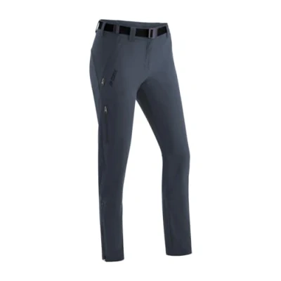 Abbildung von Maier Sports Lana Slim, Damen Wanderhose, Wasserabweisende Outdoorhose für Trekking und Hiking, Enganliegender Schnitt, PFC frei, mSTRETCH pro 4 &amp; Dryprotec, Blau, 34 (W26/L31)