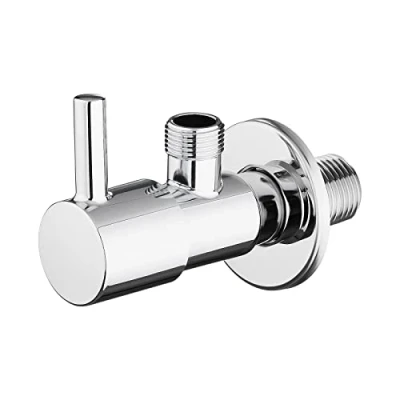 Abbildung von Ibergrif Eckventil 1/2 Zoll Wandanschluss, 3/8 Schlauchanschluss, Eckregulierventil, Waschbecken für Kalt Warmwasser Trinkwasser, Chrom