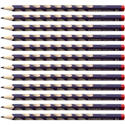 Abbildung von Ergonomischer Buntstift für Rechtshänder STABILO EASYcolors 12er Pack blauviolett