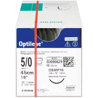 Abbildung von Optilene 0,45m 5/0 DSMP16 12 Stück