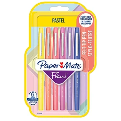 Abbildung von Papermate 95236 Blister 6 Filzstifte Flair Nylon,Pastel