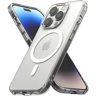 Abbildung von Ringke Fusion Magnetic Case Kompatibel mit iPhone 14 Pro Max Hülle, Anti Fingerabdruck Matt Klar Handyhülle für Magnetische Kabelloses Laden Matte Clear